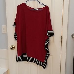 Pretty red sweater tunic